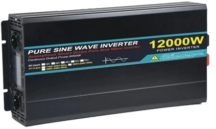 Convertidor Inversor Corriente Transformador Inversor De 12V 24V A CA 220V 8000W 12000W Transformador Convertidor De Frecuencia De Voltaje Inversor De Energía Solar De Onda Sinusoidal Pura(24V 8000W)