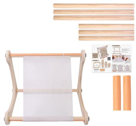 Stickrahmen - Stickrahmen Halterung | Kreuzstich-Ständer Für Schoß Oder Tischplatte | Höhenverstellbarer Stickständer, Tragbarer Holz Ständer Verstellbar Für Stickereien Und Nähprojekte