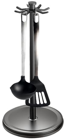 Raccolto Di Supporto Per Organizzatore Di Utensili - Porta Di Posate Rotanti, Supporto Per Cottura A 360 Gradi | Pole Di Stoccaggio Da Cucina Multi Gancio, Supporto Per Impiccagione Per Pala Cucchia