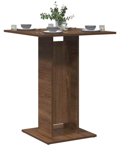 Teenpull Bistrotisch Braun Eichen-Optik, 60x60x75 cm, robuster Holzwerkstoff, vielseitig als Esstisch verwendbar, ideal für Küche, Zimmer, Apartment