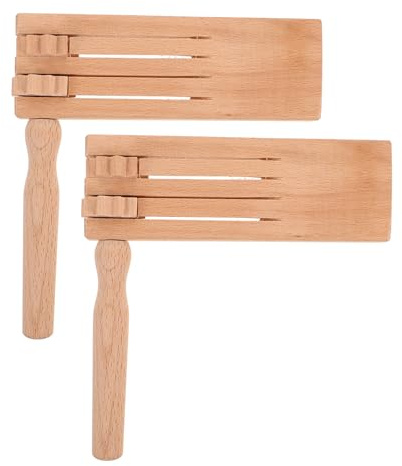 JOINPAYA 2 Stück Holz-drehratsche: Holz-geräuschmacher-ratsche für Kinder – Traditionelles Mexikanisches Geräuschmacher-drehrasseln-instrument für Sportveranstaltungen, Geburtstagsparty-geschenke