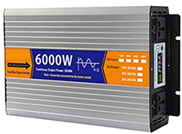 Inversor Inversor de Ahorro de Seno Puro 8000W 6000W DC 12V / 24V a Transformador de Voltaje de CA Convertidor de Potencia Inversor LED Solar(6000W,24V)