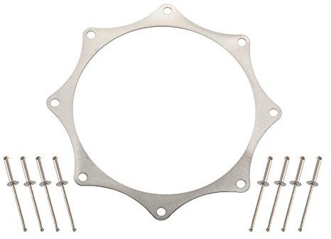 Stainless Exhaust Trim Ring for 5 exhaust w/rivets Turbo Supercharger 5.5 ID