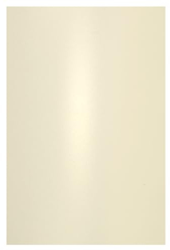 Netuno 20x Bastelpapier Perlmutt Vanille DIN A4 21 x 29,7 cm 120g Aster Metallic Gold Ivory Effektpapier Glanzpapier farbig glänzend bedruckbar für Einladungen Hochzeit Geburtstag Weihnachten Taufe