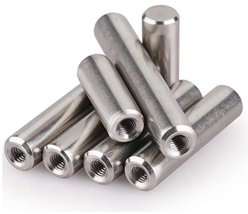 Ningvong Edelstahl-Hardwarepin mit Innengewinde - Gewindestift, Zylinderstift, M5, Silber, Klein