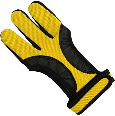 elToro Chroma - Schießhandschuh - Farbe: Gelb - Größe: M; Zubehör Bogenschießen, Pfeil und Bogen, Bogensport, Handschuh