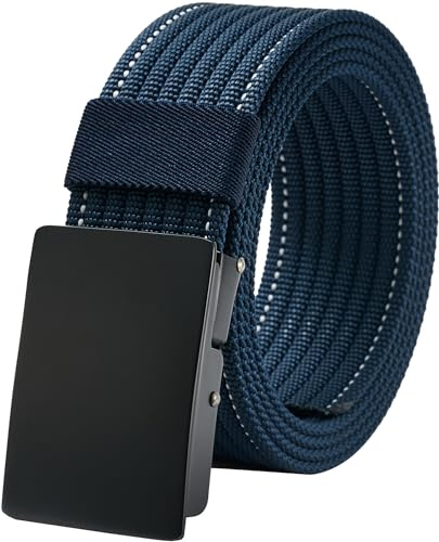 LionVII Gürtel für Herren mit Metallschnalle, Arbeitsgürtel Verstellbarer Tactical Military Stoffgürtel 130cm, Für Taillenumfang 75-125cm(28-49)