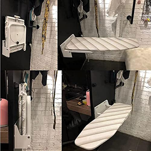 ZHOUHONG Tablas de Planchar Tablero De Planchado Montado En La Pared con Cubierta Resistente Al Calor, 37.4en Pliegues Drop Down Las Placas De Hierro De Lavandería, para C(Size:Montaje en Pared)