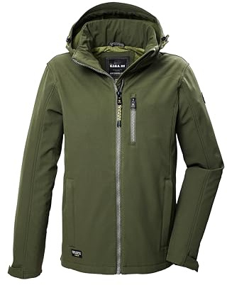 G.I.G.A. DX Softshelljacka/utomhusjacka för män med dragkedja GW 29 MN SFTSHLL JCKT, mörkliv, XL, 41866-000