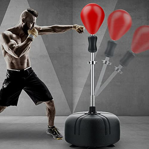 Punchingball, Standbox-Trainer mit Einstellhöhe 120cm-160cm Boxen Boxsack Standboxsack Punching Ball für Anfänger Fitnessbegeisterte Teenager