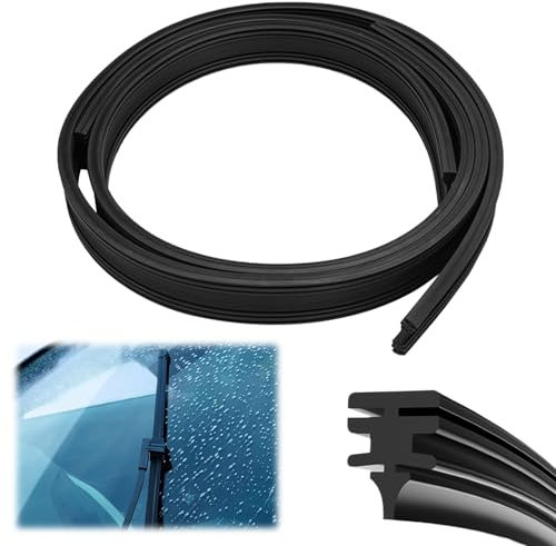 Rairsky 4 Pezzi Ricambio Gomma per Tergicristalli, 800mm Gomma Tergicristallo Universale, Compatibile con Tutti i Tergicristalli, Tagliato a Misura, Windscreen Wiper Rubber