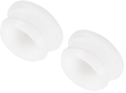 QUARKZMAN 2pcs Tapones de Cierre de Silicona, 27mm Tapón para Agujeros Silentblock Cubierta de Sellado Tapa Ciego Tipo Empotrado Redondo para Estantes Armarios Gabinete Muebles, Blanco