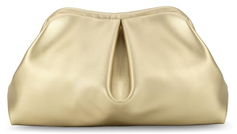 EVEOUT Clutch Cuero PU Forma de empanada Mujer Bolso de Mano para Fiesta Cartera Elegante para Boda Noche Vacaciones