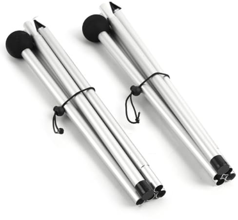 2 * Planenzeltstangen, sonnensegel stangen Set, verstellbare Teleskop-Markisenstange aus Aluminium, Faltbare Markise, Strandmarkise, Planenstange für Camping, Party, Angeln, Strand, Wandern