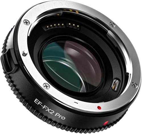 EF-FX2 Pro Autofocus Lens Adapter Ring 0.71x Speed-booster Compatible for Canon EF Lens to Fuji-film X-A, X-E, X-H, X-T, X-PRO Series Camera (Fuji X-mount)