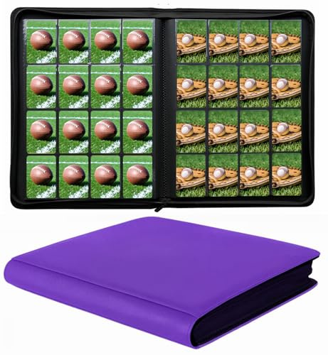 Trading Card Binder 16 Pocket, 1000+ Pockets Ringless PU Cover Card Collection Binder, Double Sided Card Binder Collector Album, Card Folder for MTG, TCG, Sports Cards, Game Cards