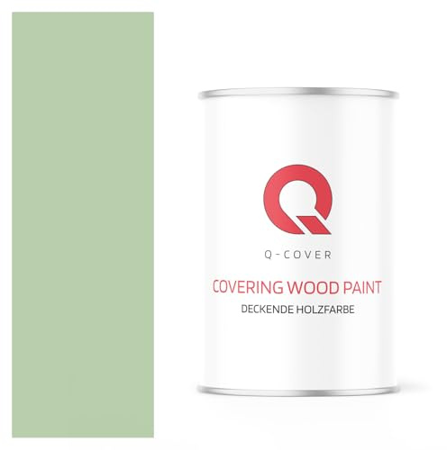 Q-COVER VERNICE COPRENTE PER LEGNO 1L SEMI-OPACA Verde biancastro RAL 6019 SMALTO RAL PER LEGNO PROTETTIVO INTERNI/ESTERNI ca. 80–150 ml/m²
