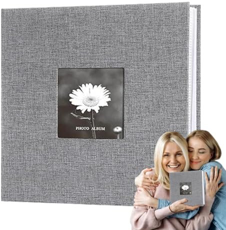 Memry Photobook - Album fotografico grande, tascabile, in stile vintage, con copertina rigida, per scrapbook-