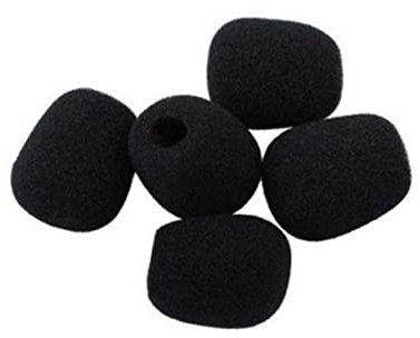 Totority 10Pièces Housses de Microphone Mousse Noires Protection pour Micro Lavalier et Casques Anti-vent et Anti-poussière