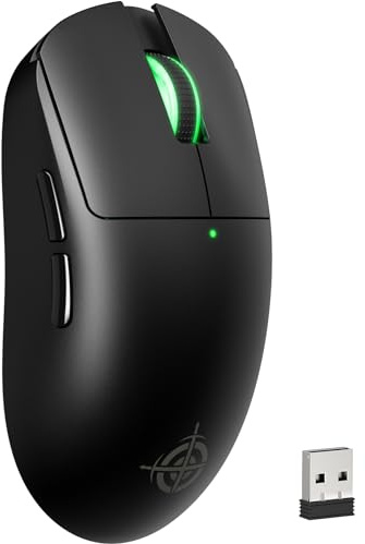 MAGIC-REFINER G6 Souris Gaming sans Fil, 24000 DPI, Capteur PAW3311, Bluetooth/2.4G/USB-C Filaire, Barre Lumineuse RGB, Design léger 72g, Autonomie de 200 h, pour PC/Mac, Noir