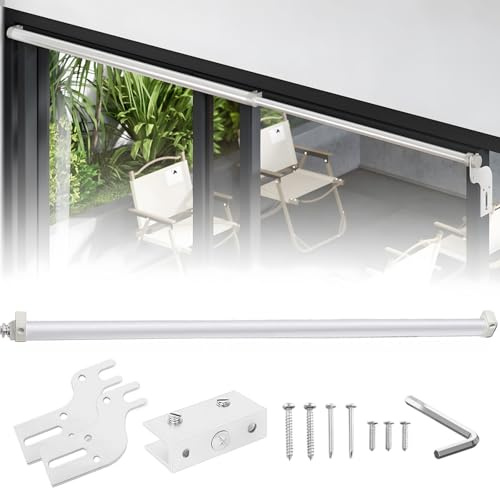 WUDLEP Automatic Sliding Door Closer, Adjustable Self Closing Sliding Patio Door Closer Kit, Quiet Pneumatic Damping Buffering, Pulling Force Up to 70kg, Suitable for Sliding Doors 75cm to 130cm Wide