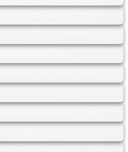 Aluminium Jalousien Plissee Jalousetten Horizontale Fenster Verdunkelungsrollo Seitenzugrollo 25.0 mm Lamellen Sonnenschutzrollos für Küche Büro(White,W50cm x H100cm)