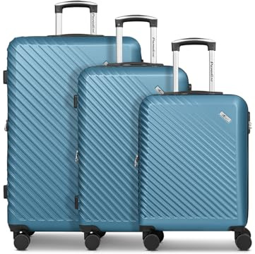 CHECK.IN Koffer-Set 3-teilig für Damen und Herren | Reise-Trolleys 52 x 30 x 78 cm aus hochwertigem, stoßfestem ABS Material | Erweiterbar & Teleskopgriff| Paradise 2.0 Serie