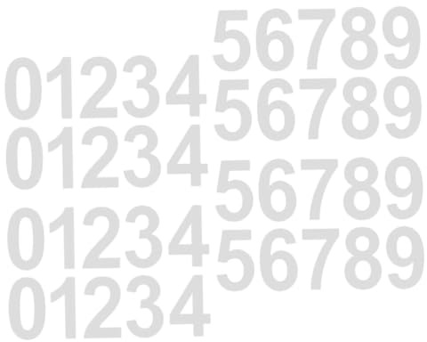 LALAFINA 4 Sets Reflective Mailbox Numbers Stickers Self Adhesive Decals for Easy Application Mailboxes Houses Outdoor Bins Durable and Night Reflective for Enhanced Safety