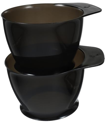 Gogogmee 2 pièces Bol Coiffure Coloration Cheveux Antidérapant Bols Plastique Réutilisables avec Échelle pour Teinture et Soins Huileux Outil Pratique pour Usage Salon et Maison