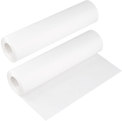 KEILEOHO Lot de 2 rouleaux de papier kraft blanc - 30 cm x 30 m - Pour bricolage, peinture, art