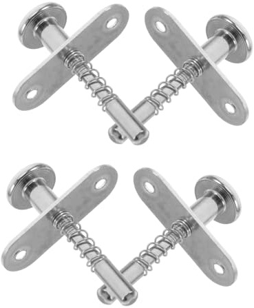 Gatuida Pestillo de Resorte de Acero Inoxidable Ajustable de Ñiño, Pasador de Seguridad para Marco de Infantil, Accesorios para Bebés 4 Piezas, Herrajes para Muebles, Uso Doméstico