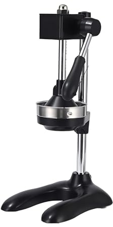 Spremiagrumi in acciaio inox - Spremiagrumi manuale per lime e arance, resistente, da banco, per la cucina di casa, facile da pulire(Black,26 * 20 * 47cm)