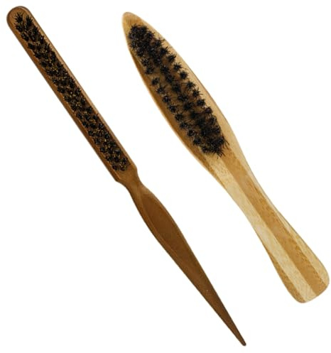 DECORNIJIA Bartbürste Herren aus Naturborsten mit Holzgriff Bartreinigungsbürste für Friseursalon und Heimgebrauch Sanfte Bartpflege und Haarstaubpinsel