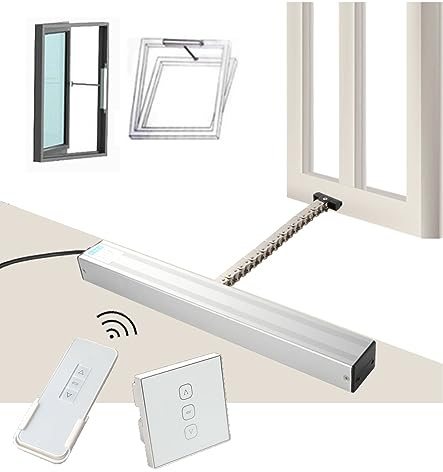 Ouvre-fenêtre électrique à chaîne avec télécommande et interrupteur, automatique pour lucarne de toit de serre