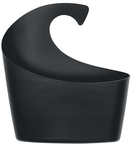 Spirella Duschkorb Sydney mit Haken zum einhängen, kombinierbares Duschregal 25 x 22,5 x 8,5 cm Schwarz