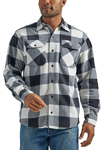 Wrangler Authentics - Camiseta de Manga Larga para Hombre - Blanco Crudo - Large