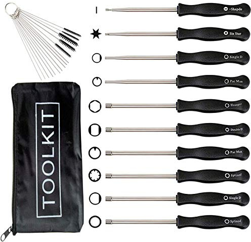 LIYYOO New (10pcs) Carburetor Adjustment Tool Screwdriver Kit + Cleaning Tool for Adjusting 2 Cycle Small Engine Carb Trimmer Weed Eater Chainsaw