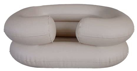 Mobiclinic®, Aufblasbares kopfwaschbecken, Kopfwaschwanne, Haarwaschbecken für alte und behinderte menschen, Wasch becken mobiles, Mit zubehören, Weiss