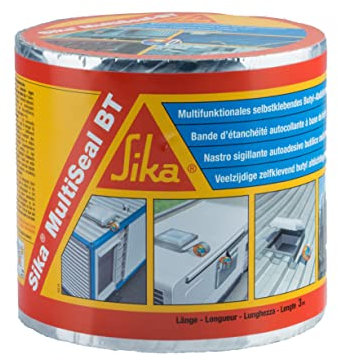 SIKA 428305 MultiSeal BT Butyl Sealing Tape, Aluminium, 10mx100mm