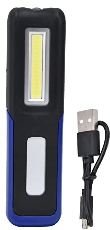 Lampe de Travail à LED COB Lampe de Travail Portable Rechargeable USB Lampe de Poche Multifonction pour Véhicule de Camping en Plein Air Réparant la Lumière Blanche de 1000 Lm avec Crochet D'aspiratio