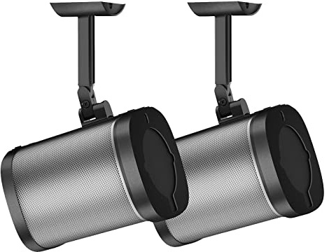 Dinghosen Speaker Wall Mount and Ceiling Mount for Sonos One, One SL, Play 1 - Swivel & Tilt Adjustable Mounting Brackets for Sonos One, One SL, Play:1 Speaker Mounts, 2 Pack, Black