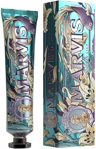 Marvis Sinuos Lily Limited Edition Zahnpasta, 75 ml, sensationelle Zahnpasta mit Geschmack für langanhaltende Frische