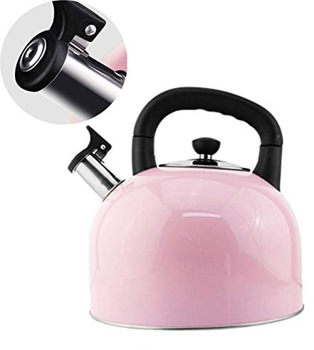 Wasserkocher, 4 l/5 l, großes Fassungsvermögen, schnell erhitzende Tee-/Kaffeekanne, Wasserkocher aus Edelstahl, Induktionsherd, Pfeifkessel mit hitzebeständigem Griff für Zuhause, Büro, Café, 5 l,