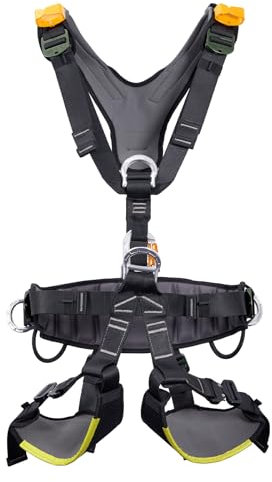 SOB Klettergurt Vollkörper, Industrielle Sicherheitsgurte, Feuerrettung Sicherheitsgurt Ganzkörper, Sicherheitsgurt Absturzsicherung Körperklettergurt für Wanderung