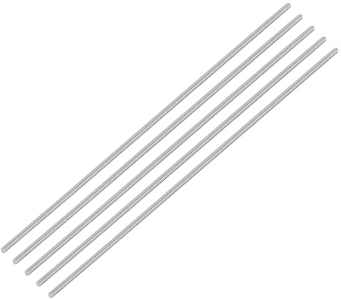 QUARKZMAN 5 Stück Gewindestangen, M6 x 400mm, 304 Edelstahl, Gewindestab mit metrischem Vollgewinde, M6-1 Gewindestift für Möbel- und Maschinenmontage
