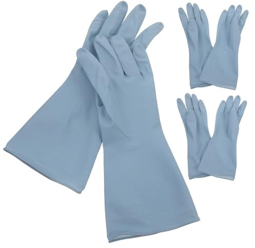 CIYODO 3paare Spülhandschuhe Wiederverwendbar Haushaltshandschuhe Mit Langer Für Geschirrreinigung Küchenhandschuhe Zum Spülen Angenehm Zu Tragen Und Langlebig