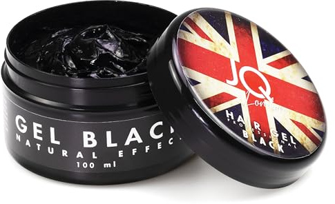 JoyQube Gel Capelli Uomo BLACK Professional maschera i capelli bianchi non Macchia Tenuta Forte - per tutti i tipi di Capelli - Profumata Modellante Made in Italy 100ml