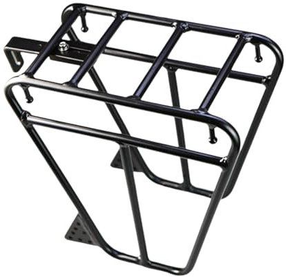Fahrradgepäckträger – Fahrrad-Satteltaschenhalter, Mountainbike-Gepäckträger, 26 x 26 cm, einfach zu installierender Frontgepäckträger für Fahrradausrüstung, Standfußstock für verbesserte Stabilität