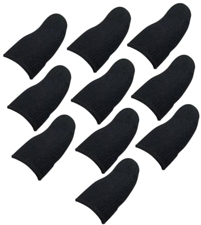 KITANDOVE 10 Stück Atmungsaktive Fingerhüllen Für Bildschirm Schweißhemmende Gaming-fingerhülle Elastischer Fingerschutz Für Handys