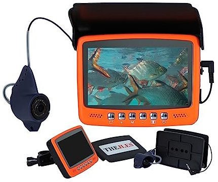 Caméra de pêche, Caméra sous-marine de pêche de 4.3 pouces écran HD IPS détecteur de poisson caméra de pêche sous-marine étanche avec 8 lumières infrarouges, Stable et durable(15M)